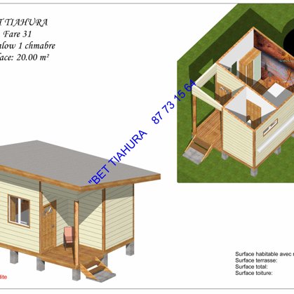 Bungalow 31 TYPE f2 pour Tuamotu