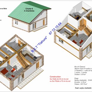 Fare Chalet 9 (3 chambres et 2 salles de bain total   97.50 m²)