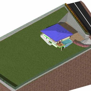 3D PROJET TERRAIN CLOTUREE ET MAISON